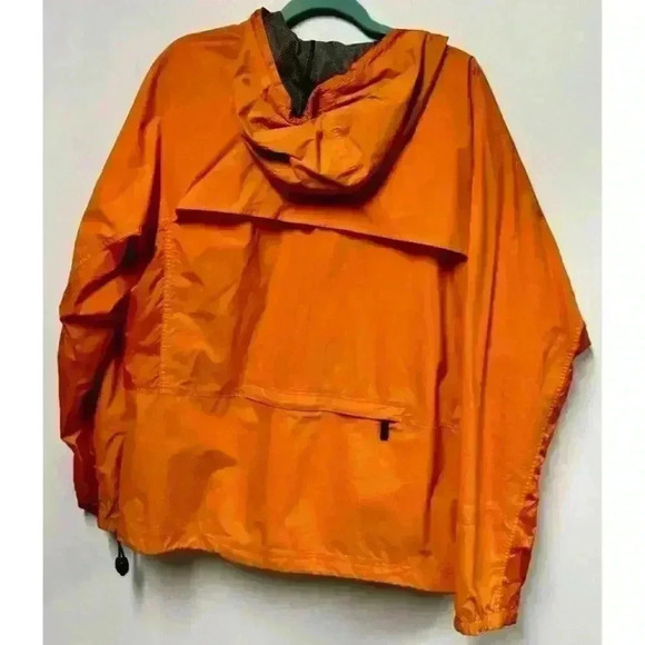 Orange Abercrombie and Fitch Gym issue Size large Windbreaker lightweight - Picture 5 of 11